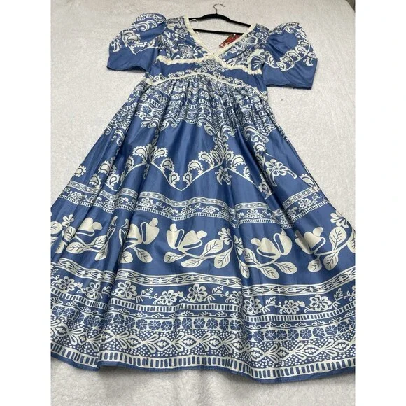 anthropologie blue maxi dress Anthropologie Pastel Tie Dye Boho Maxi Dress Suze Small New – Finds For You main image 1